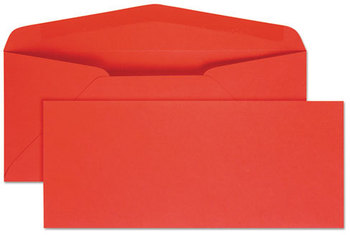 Quality Park™ Colored Envelope,  Traditional, #10, Red, 25/Pack