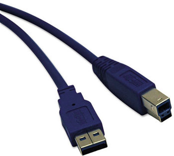 Tripp Lite USB 3.0 Superspeed Cable,  A/B, 15 ft., Blue