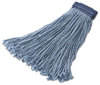 A Picture of product RCP-F558BLU Rubbermaid® Commercial Non-Launderable Cotton/Synthetic Cut-End Wet Mop Heads,  Ctn/Syn, 24 Oz, BE, 12/CT