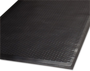 Guardian Clean Step Outdoor Rubber Scraper Mat,  Polypropylene, 36 x 60, Black
