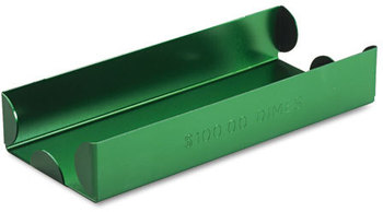 MMF Industries™ Heavy-Duty Aluminum Tray for Rolled Coins,  Green
