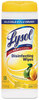 A Picture of product RAC-81145 LYSOL® Brand Disinfecting Wipes,  Lemon and Lime Blossom, 7" x 8" Wipe, 35 Wipes/Canister, 12 Canisters/Case.