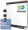 A Picture of product QRT-P558BP2 Quartet® Prestige 2 Connects™ DuraMax® Magnetic Porcelain Whiteboard,  96 x 48, Black Frame