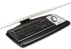 A Picture of product MMM-AKT90LE 3M Easy Adjust Keyboard Tray with Standard Platform,  Standard Platform, 23" Track, Black