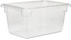 A Picture of product RCP-3304CLE Rubbermaid® Commercial Food/Tote Boxes,  5gal, 12w x 18d x 9h, Clear