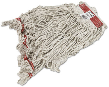 Rubbermaid® Commercial Swinger Loop® Wet Mop Heads,  Cotton/Synthetic, White, Large, 6/Carton