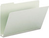 A Picture of product SMD-18234 Smead™ Expanding Recycled Heavy Pressboard Folders 1/3-Cut Tabs: Assorted, Legal Size, 2" Expansion, Gray-Green, 25/Box