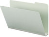 A Picture of product SMD-18234 Smead™ Expanding Recycled Heavy Pressboard Folders 1/3-Cut Tabs: Assorted, Legal Size, 2" Expansion, Gray-Green, 25/Box