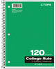 A Picture of product TOP-65361 TOPS™ Coil-Lock Wirebound Notebooks,  College/Medium, 11 x 8 1/2, White, 120 Sheets