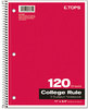 A Picture of product TOP-65361 TOPS™ Coil-Lock Wirebound Notebooks,  College/Medium, 11 x 8 1/2, White, 120 Sheets