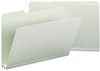 A Picture of product SMD-18234 Smead™ Expanding Recycled Heavy Pressboard Folders 1/3-Cut Tabs: Assorted, Legal Size, 2" Expansion, Gray-Green, 25/Box