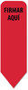 A Picture of product RTG-91004 Redi-Tag® Dispenser Arrow Flags,  "FIRMAR AQUI", Red, 120/PK