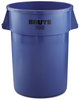 A Picture of product RCP-2610GRA Rubbermaid® Commercial Round Brute® Container,  Plastic, 10 gal, Gray