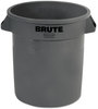 A Picture of product RCP-2610GRA Rubbermaid® Commercial Round Brute® Container,  Plastic, 10 gal, Gray