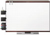 A Picture of product QRT-TE547MP2 Quartet® Prestige 2 Connects™ Total Erase® Whiteboard,  72 x 48, Mahogany Color Frame