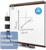 A Picture of product QRT-TE547MP2 Quartet® Prestige 2 Connects™ Total Erase® Whiteboard,  72 x 48, Mahogany Color Frame