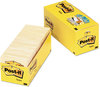 A Picture of product MMM-65418CP Post-it® Notes Original Pads in Canary Yellow Cabinet Pack, 3" x 90 Sheets/Pad, 18 Pads/Pack