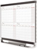 A Picture of product QRT-4MCP23P2 Quartet® Prestige 2 Connects™ Magnetic Total Erase® Four-Month Calendar,  36 x 24, Graphite Color Frame