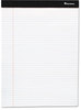 A Picture of product UNV-57300 Universal® Premium Ruled Writing Pads with Heavy Duty Back Heavy-Duty Narrow Rule, Black Headband, 50 White 5 x 8 Sheets, 12/Pack