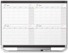 A Picture of product QRT-4MCP23P2 Quartet® Prestige 2 Connects™ Magnetic Total Erase® Four-Month Calendar,  36 x 24, Graphite Color Frame