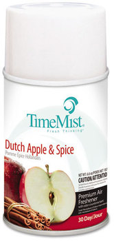TimeMist® Metered Aerosol Fragrance Dispenser Refills,  Dutch Apple & Spice, 6.6 oz, 12/Carton