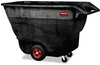 A Picture of product 965-156 Rubbermaid® Commercial Standard Duty Structural Foam Tilt Truck with 1,250 lb Capacity. 70.75 X 33.50 X 42.25 in. Black.