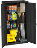 A Picture of product TNN-JAN6618DHBK Tennsco Janitorial Cabinet,  36w x 18d x 64h, Black