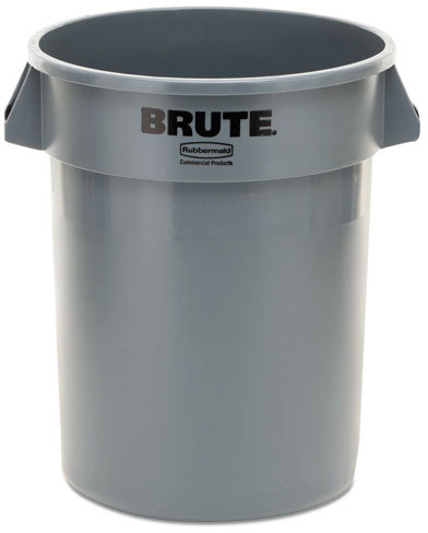 Rubbermaid FG263200GRAY BRUTE 32 Gallon Gray Round Trash Can