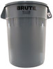 A Picture of product RCP-263200GY Rubbermaid® Commercial Round Brute® Container,  Plastic, 32 gal, Gray