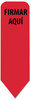 A Picture of product RTG-82025 Redi-Tag® Dispenser Arrow Flags,  "FIRMAR AQUI", Red, 120 flags/PK