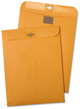 Quality Park™ Postage Saving ClearClasp® Kraft Envelope,  6 x 9, Brown Kraft, 100/Box