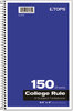 A Picture of product TOP-65362 TOPS™ Coil-Lock Wirebound Notebooks,  College/Medium, 9 1/2 x 6, White, 150 Sheets