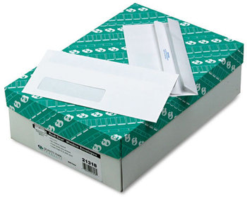 Quality Park™ Redi-Seal™ Envelope,  #10, Window, Contemporary, White, 500/Box