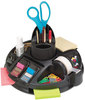 A Picture of product MMM-C91 3M Rotary Desk Organizer,  Plastic, Rotary, 10" diameter x 7h , Black