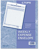 A Picture of product TOP-1242 TOPS™ Weekly Expense Envelope,  8 1/2 x 11, 20 Forms