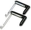 A Picture of product QRT-7502 Quartet® Adjustable Cubicle Panel Hangers,  1 1/2" - 3" Panels, Aluminum/Black, 2/Set