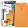 A Picture of product QUA-37855 Quality Park™ Clasp Envelope,  6 x 9, 28lb, Brown Kraft, 100/Box