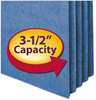 A Picture of product SMD-74225 Smead™ Colored File Pockets 3.5" Expansion, Legal Size, Blue