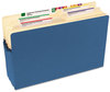 A Picture of product SMD-74225 Smead™ Colored File Pockets 3.5" Expansion, Legal Size, Blue