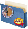 A Picture of product SMD-74225 Smead™ Colored File Pockets 3.5" Expansion, Legal Size, Blue