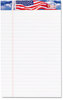 A Picture of product TOP-75101 TOPS™ American Pride™ Writing Pad,  Narrow, 5 x 8, White, 50 Sheets, Dozen