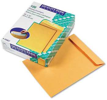 Quality Park™ Catalog Envelope,  10 x 13, Brown Kraft, 100/Box