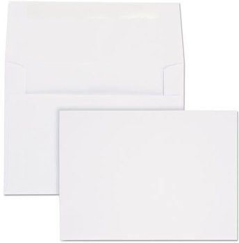 Quality Park™ Greeting Card/Invitation Envelope,  Contemporary, #6, White, 100/Box
