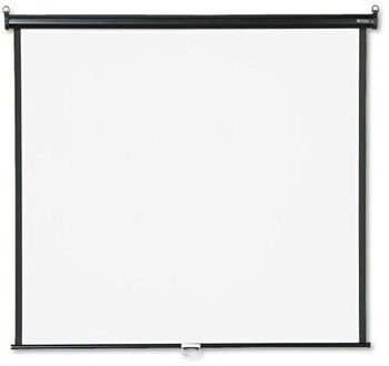 Quartet® Wall or Ceiling Projection Screen,  60 x 60, White Matte, Black Matte Casing