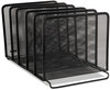 A Picture of product ROL-22141 Rolodex™ Mesh Stacking Sorter,  Five Sections, Metal, 8 1/4 x 14 3/8 x 7 7/8, Black