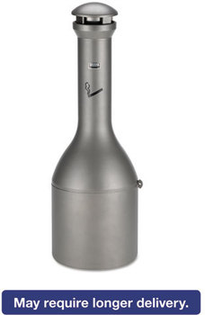 Rubbermaid® Commercial Infinity™ Smoking Receptacle,  4.1 gal, 39" High, Antique Pewter