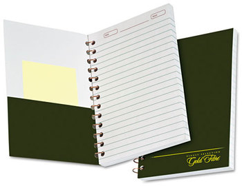 Ampad® Gold Fibre® Personal Notebooks,  College/Medium, 5 x 7, Classic Green, 100 Sheets