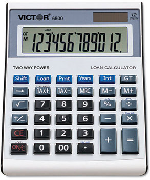 Victor® 6500 Executive Desktop Loan Calculator,  12-Digit LCD