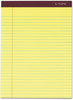 A Picture of product TOP-63950 TOPS™ Docket™ Ruled Perforated Pads,  8 1/2 x 11 3/4, Canary, 50 Sheets, Dozen