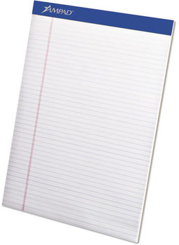 Ampad® Legal Ruled Pads,  8 1/2 x 11, White, 50 Sheets, 4 Pads/Pack